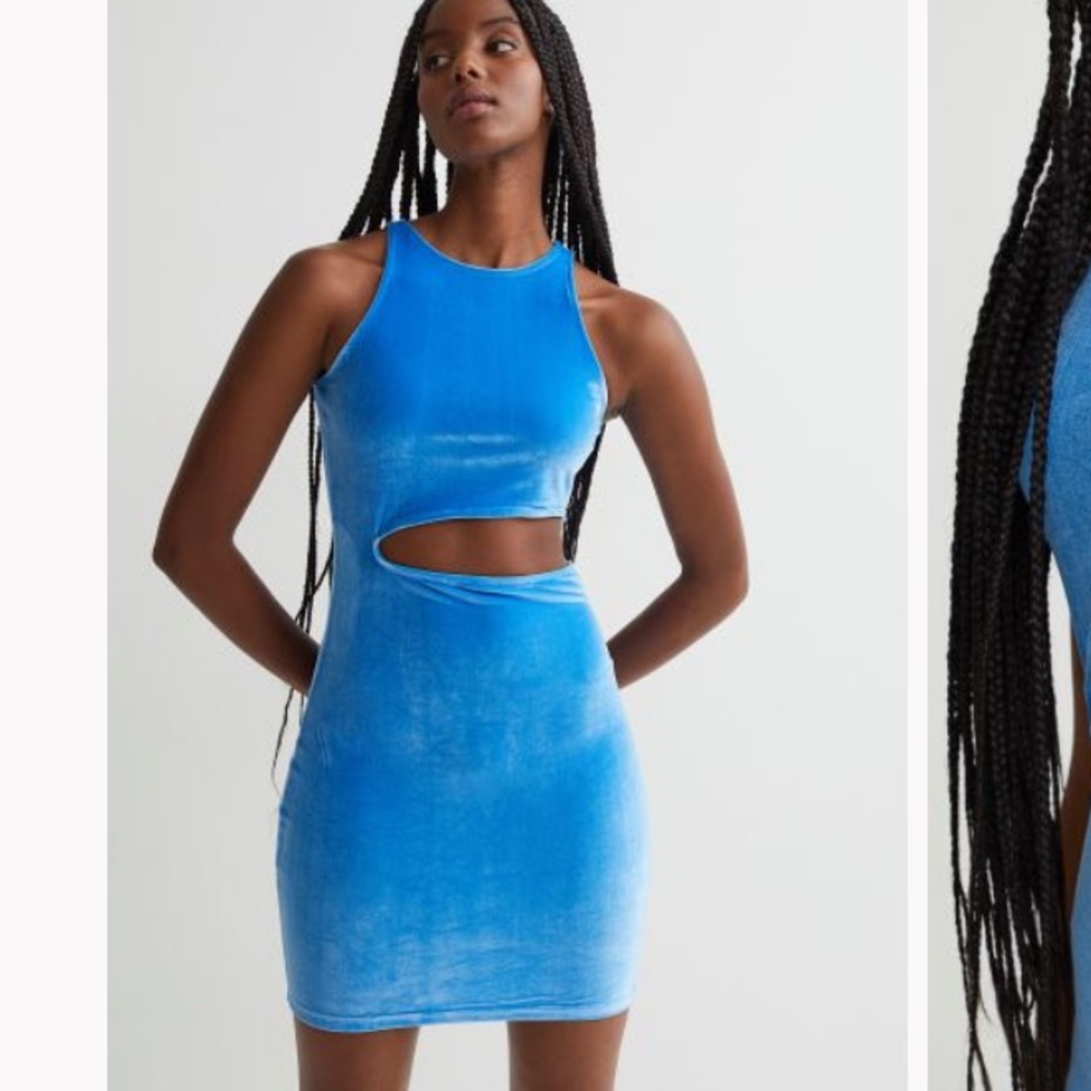 VELOUR BODYCON DRESS